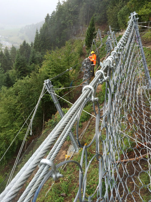 photo à 180 degrés, ancrages dans la terre